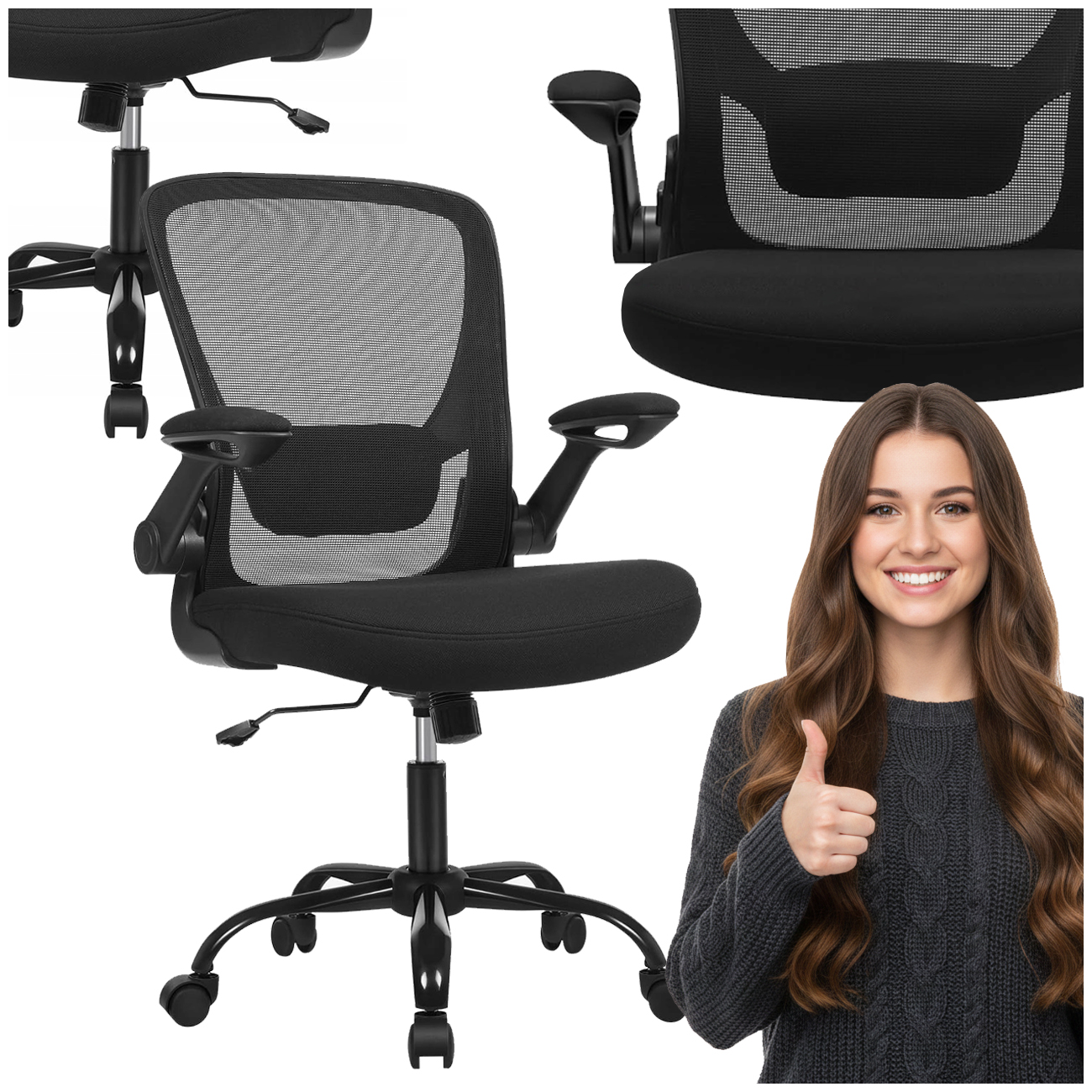 Kancelárske Kreslo, Ergonomické Nastavenie Výšky, Otočné