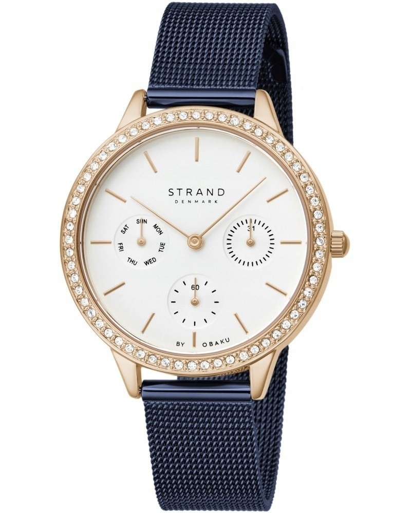 Nové Originální dámské hodinky Strand od firmy Obaku S704LMVIML, tmavě modré