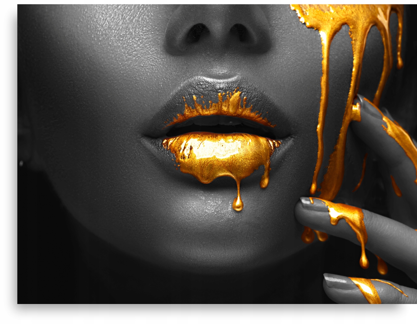 

Kobieta Twarz złoto plakat obraz B2 50x70cm #111