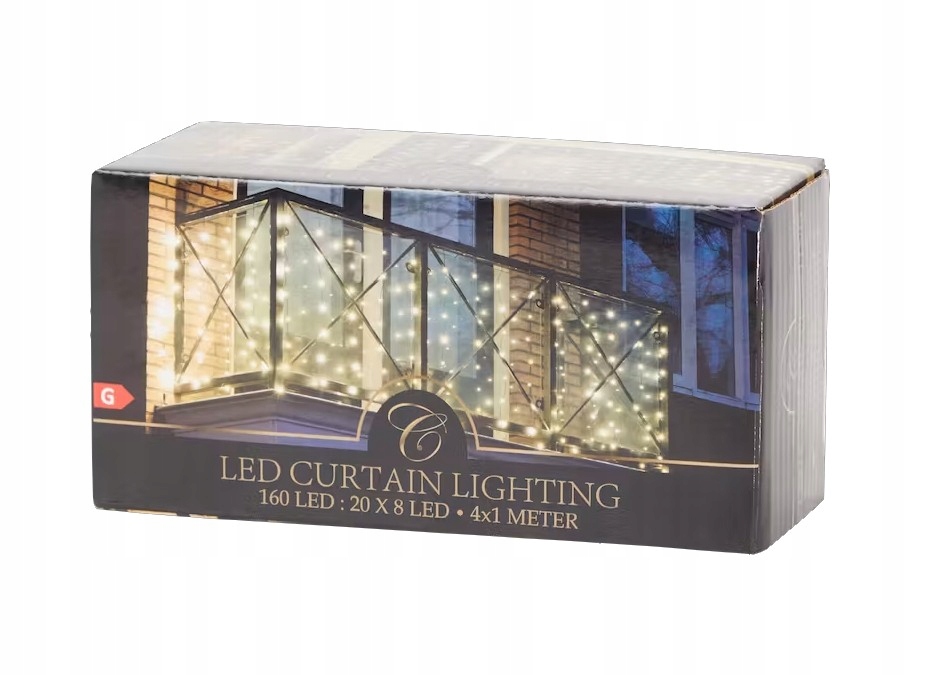 Oświetlenie balkonowe świąteczne 160 lampek LED 4 x 1 metr
