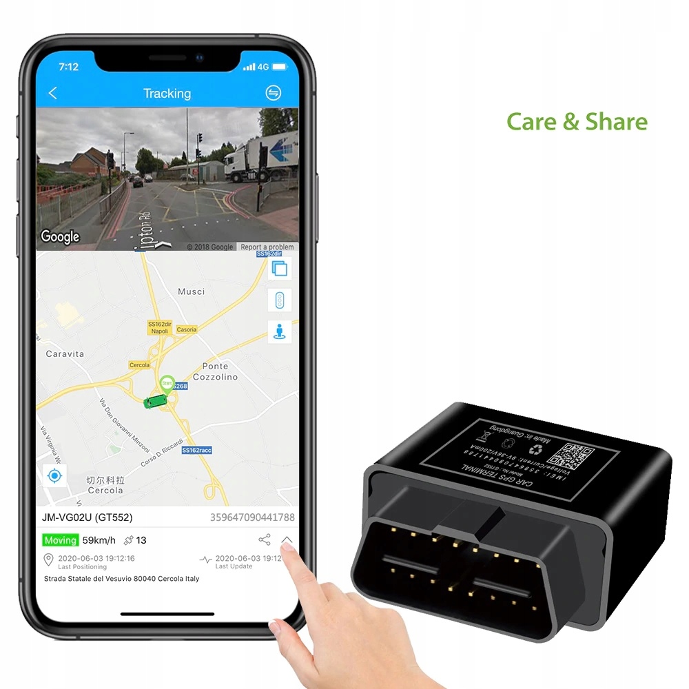 GPS GSM OBD do sledzenia pojazdów Plug & Play Kod producenta xxx