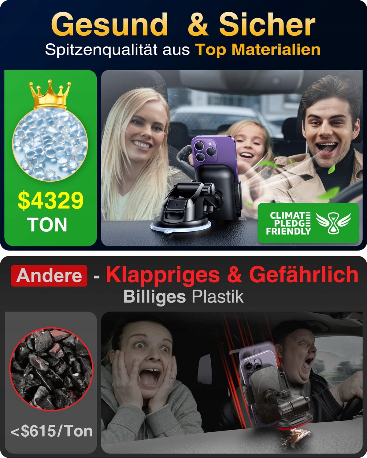VANMASS Uchwyt Samochodowy Regulowany Do Telefonu iPhone — miniatura 3