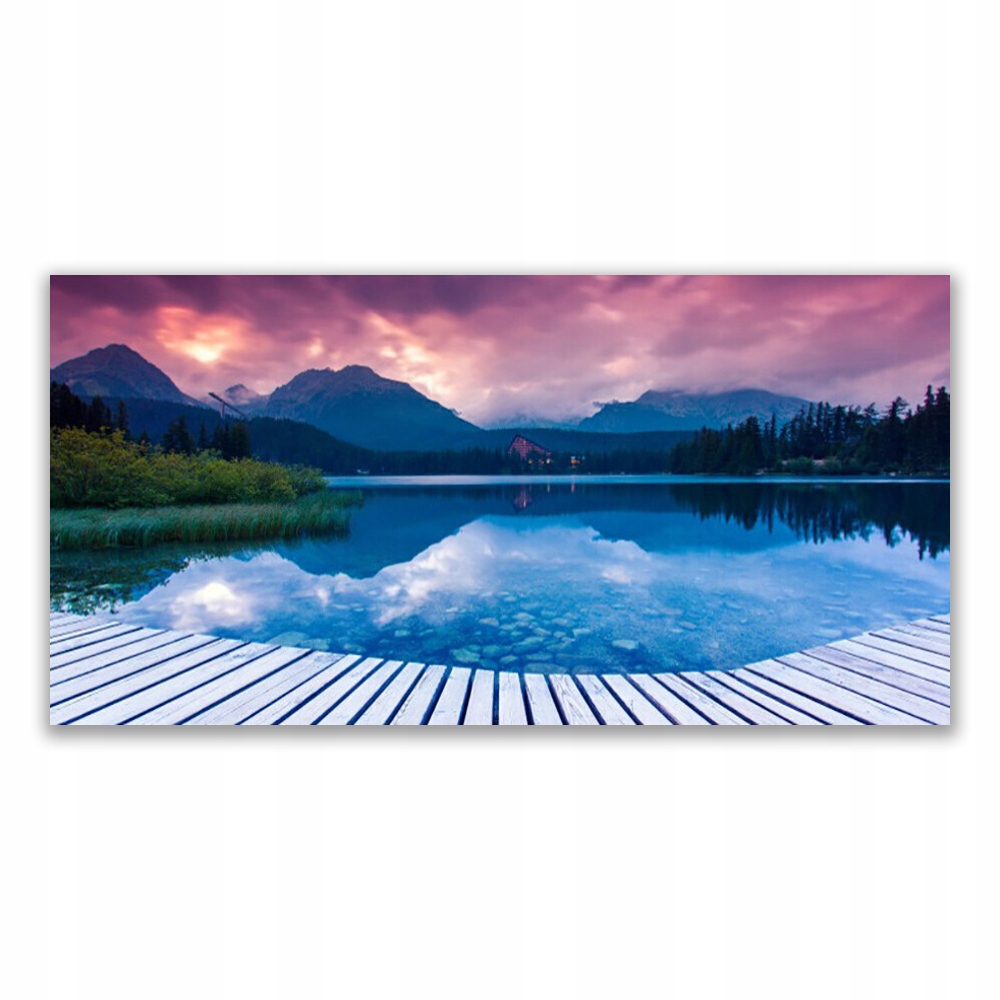 

Fotoobraz nowoczesny 140x70 Góra Jezioro Krajobraz