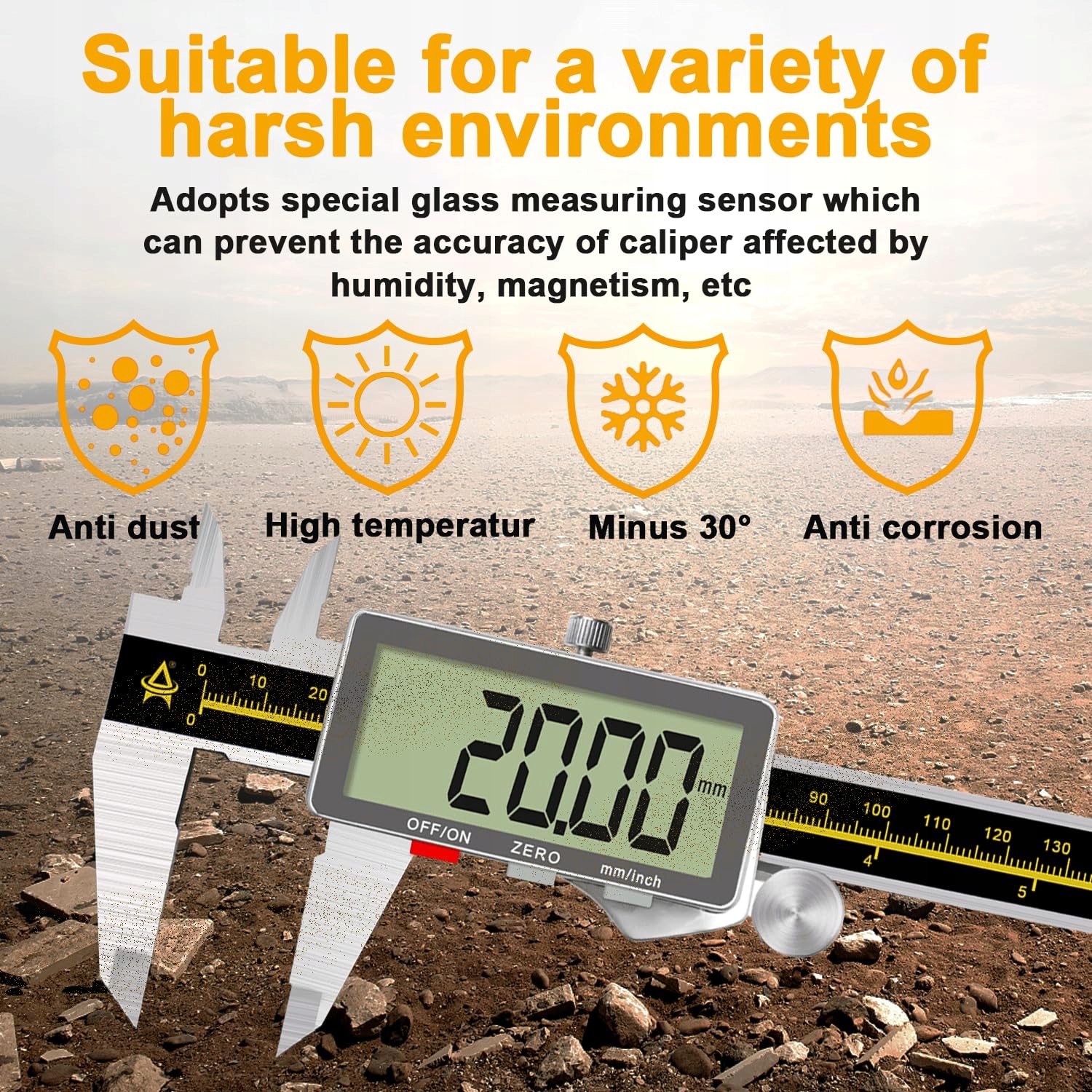 ACEMETER Cyfrowa Suwmiarka 0-6 Caliper LCD Metalowa Dla Inżyniera — miniatura 4