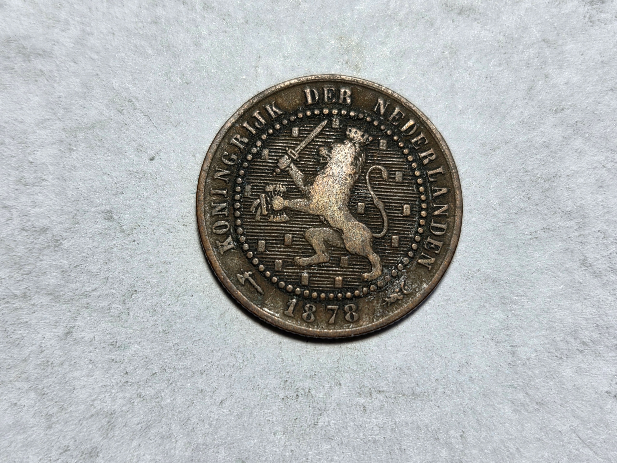 Stara Holandia 1 cent 1878 rok -NR0906