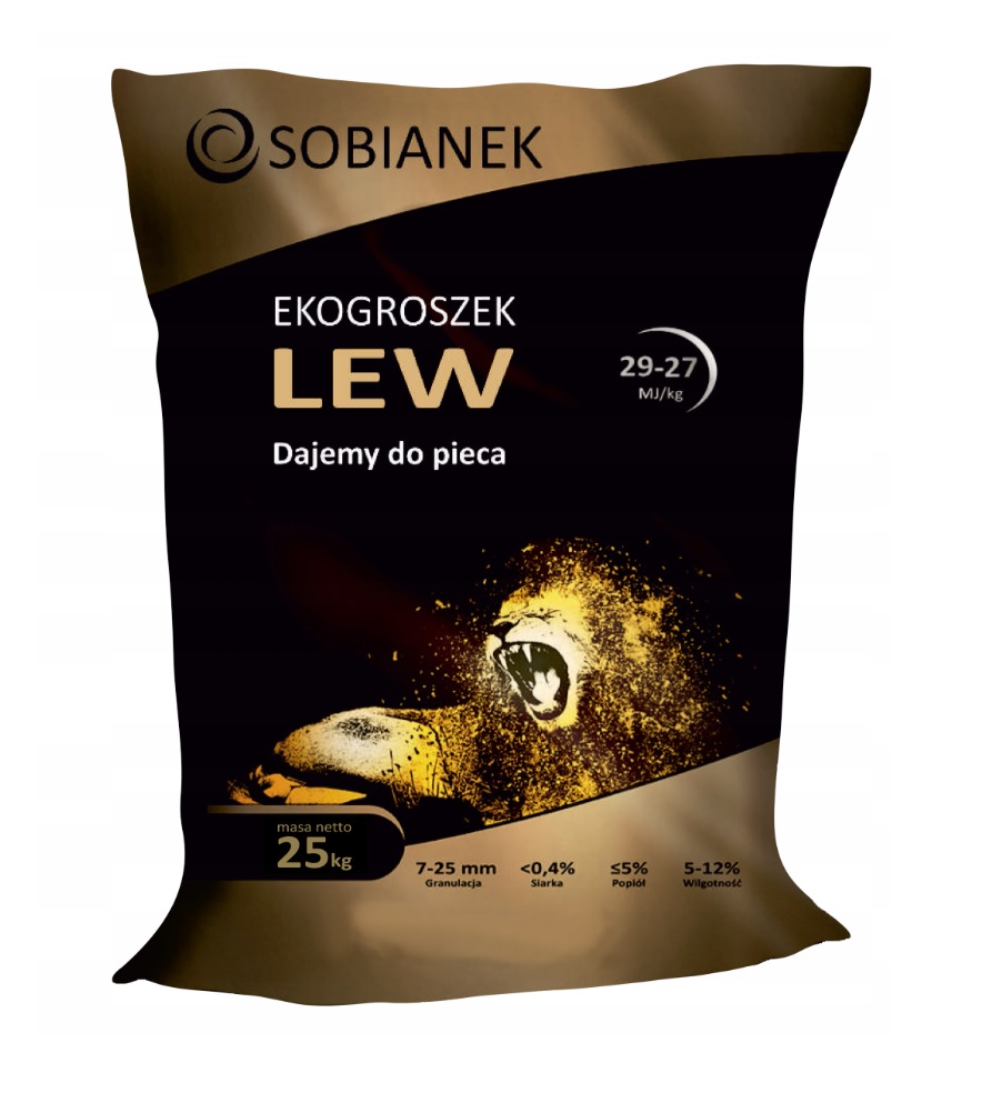 Ekogroszek LEW 29-27 MJ/kg (25kg worek) - 1000KG / paleta - DARMOWA DOSTAWA