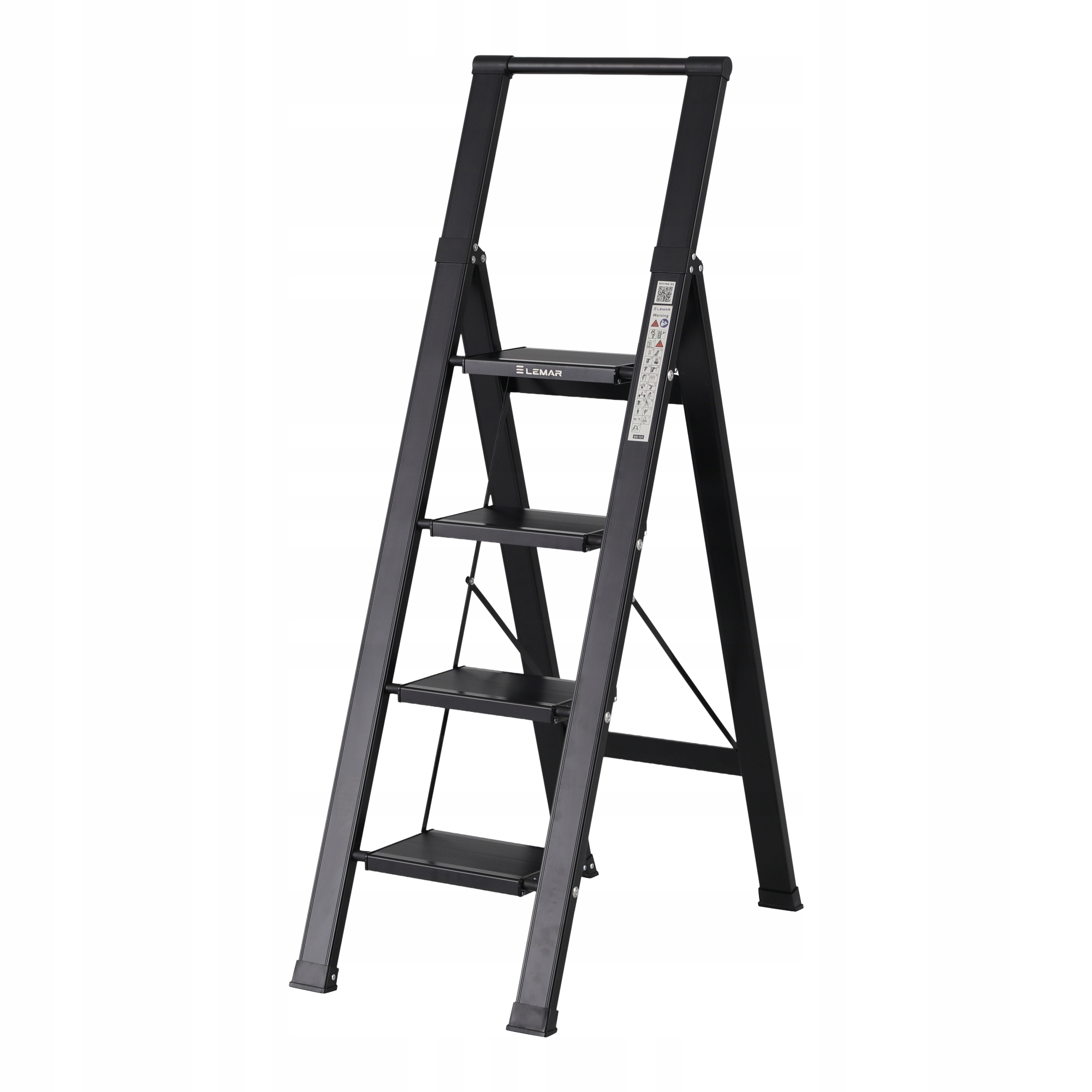 Žebřík 4-stupňový hliníkový skládací Slim Space Lemar 031104