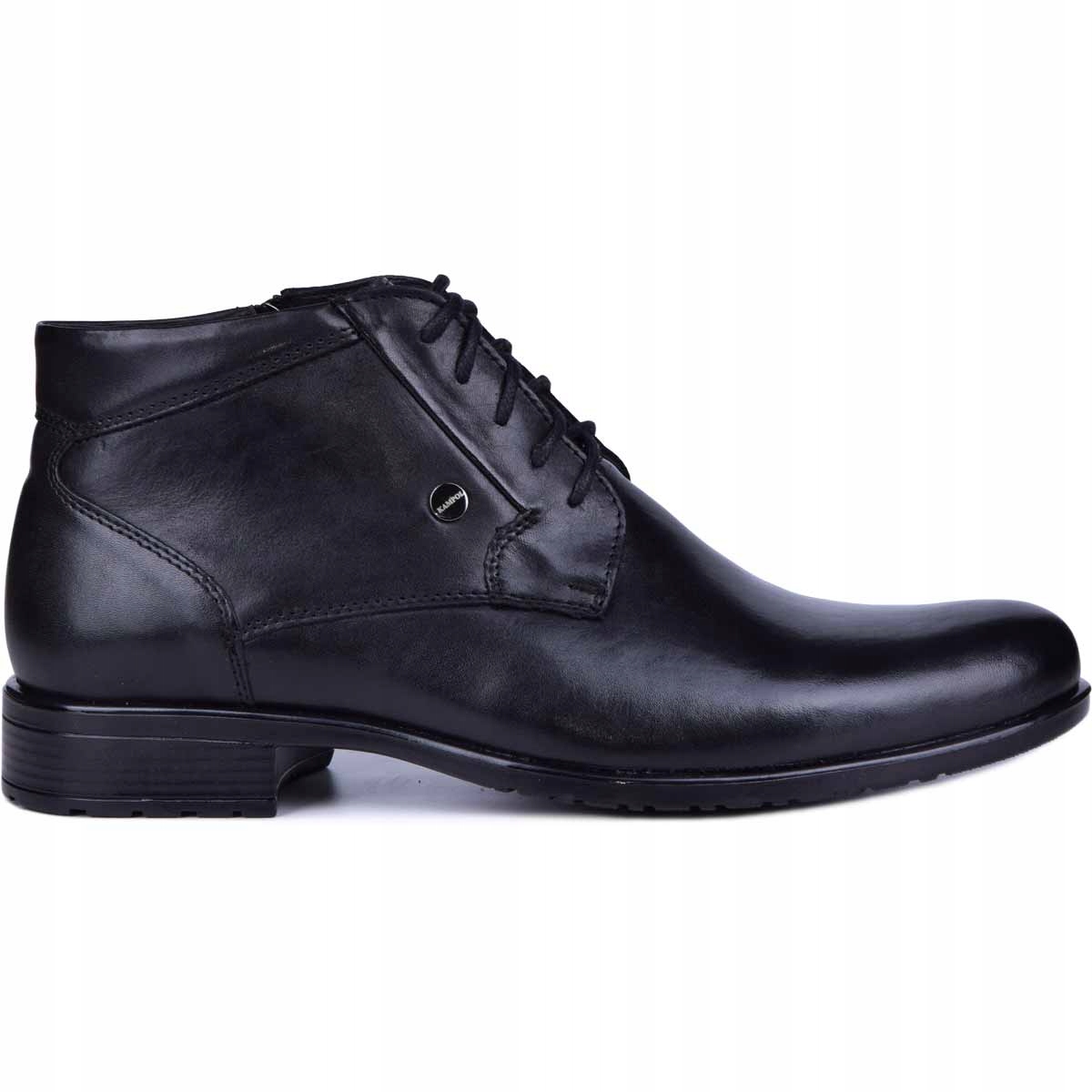 Zimní pánská zateplená kůže černá 41