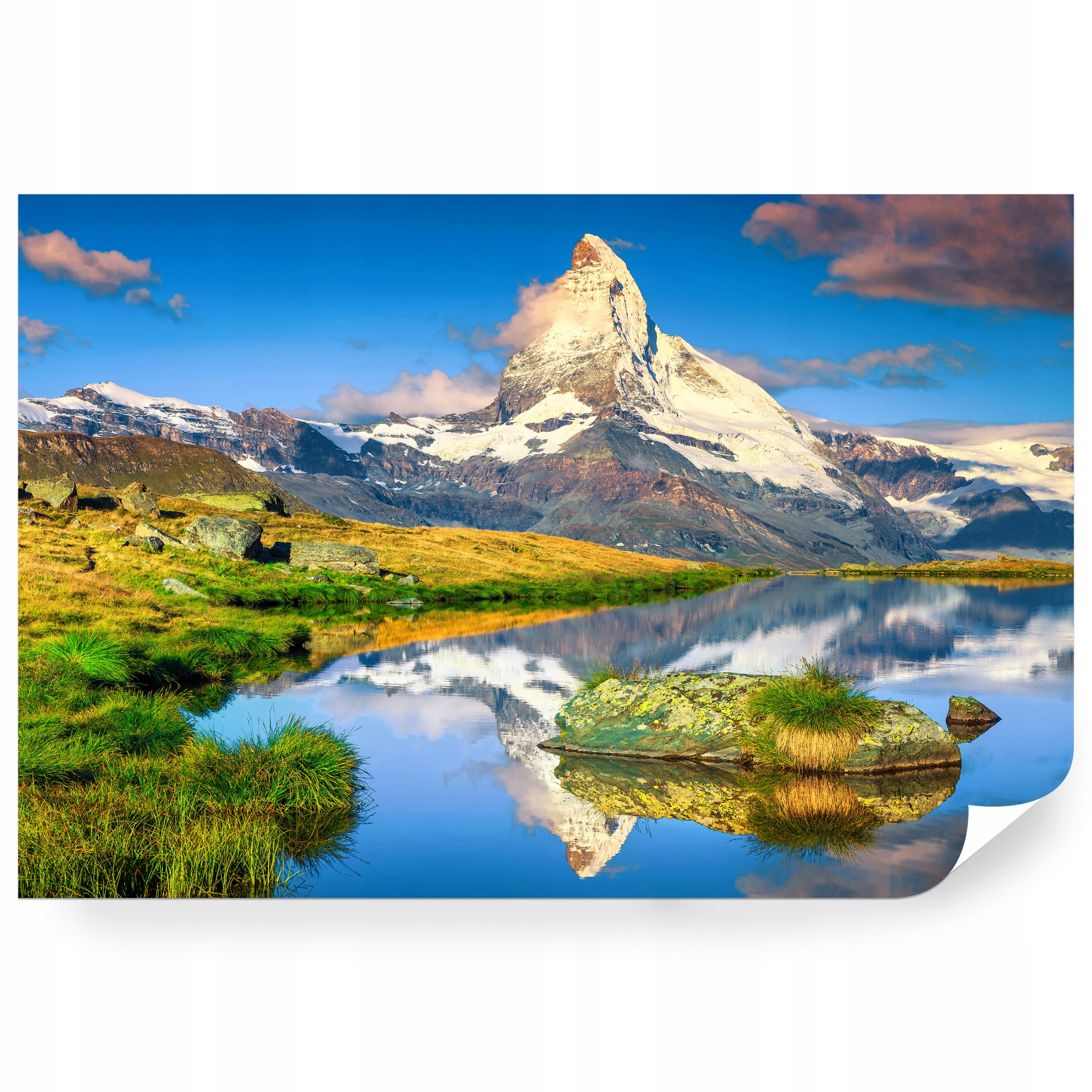 Samolepiaca fototapeta Matterhorn A Jazero Stellisee Ch 270 x 180 cm