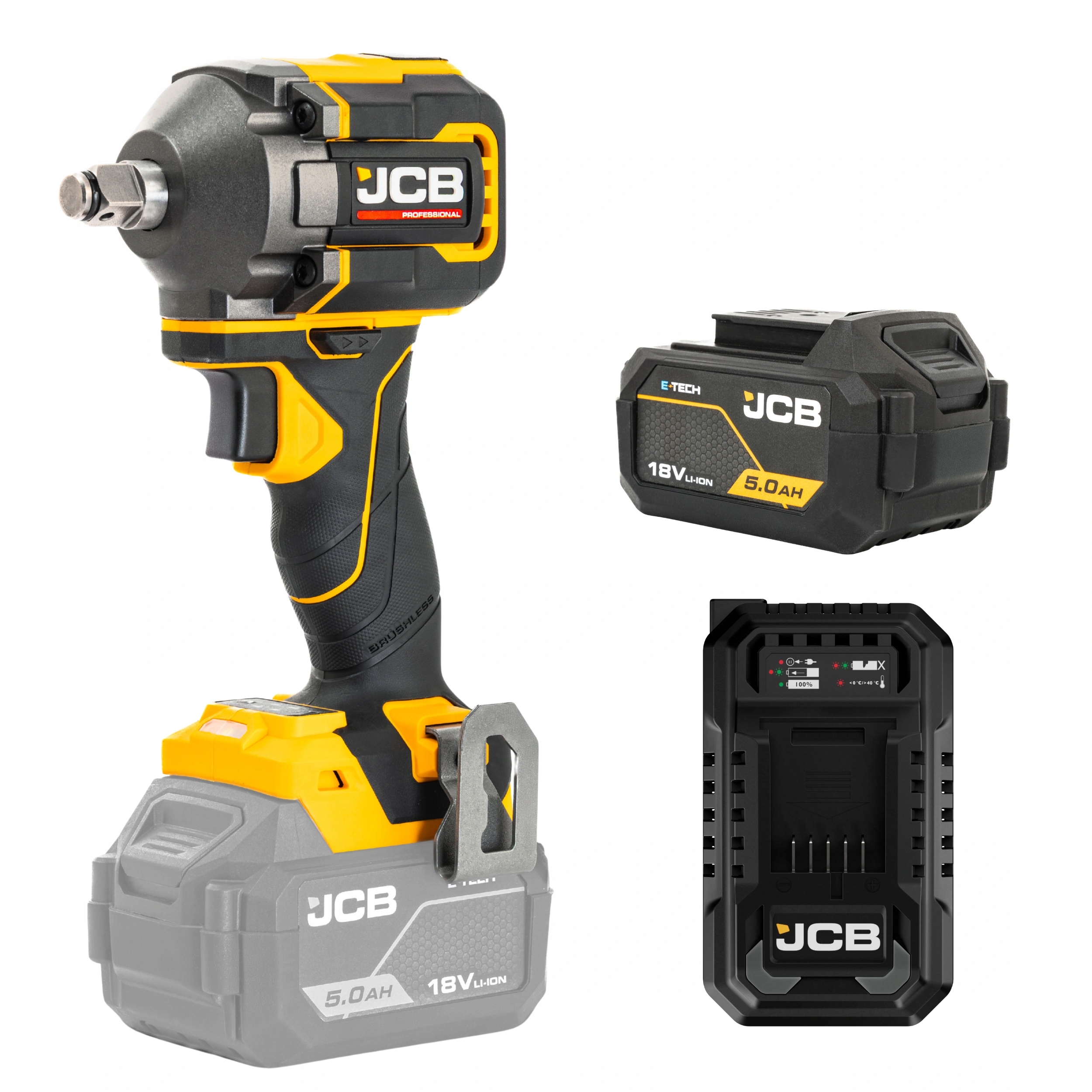 Jcb Professional 18V Klucz Udarowy 350Nm Akumulatorowy 1/2" 5Ah