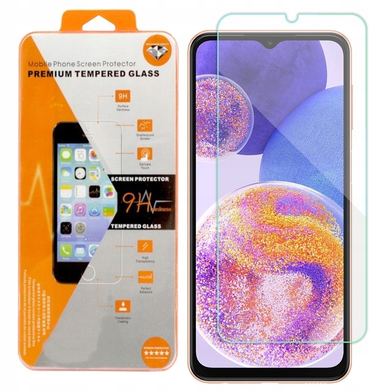 

9H Szkło do Samsung A23 M13 M23 pomarańczowe