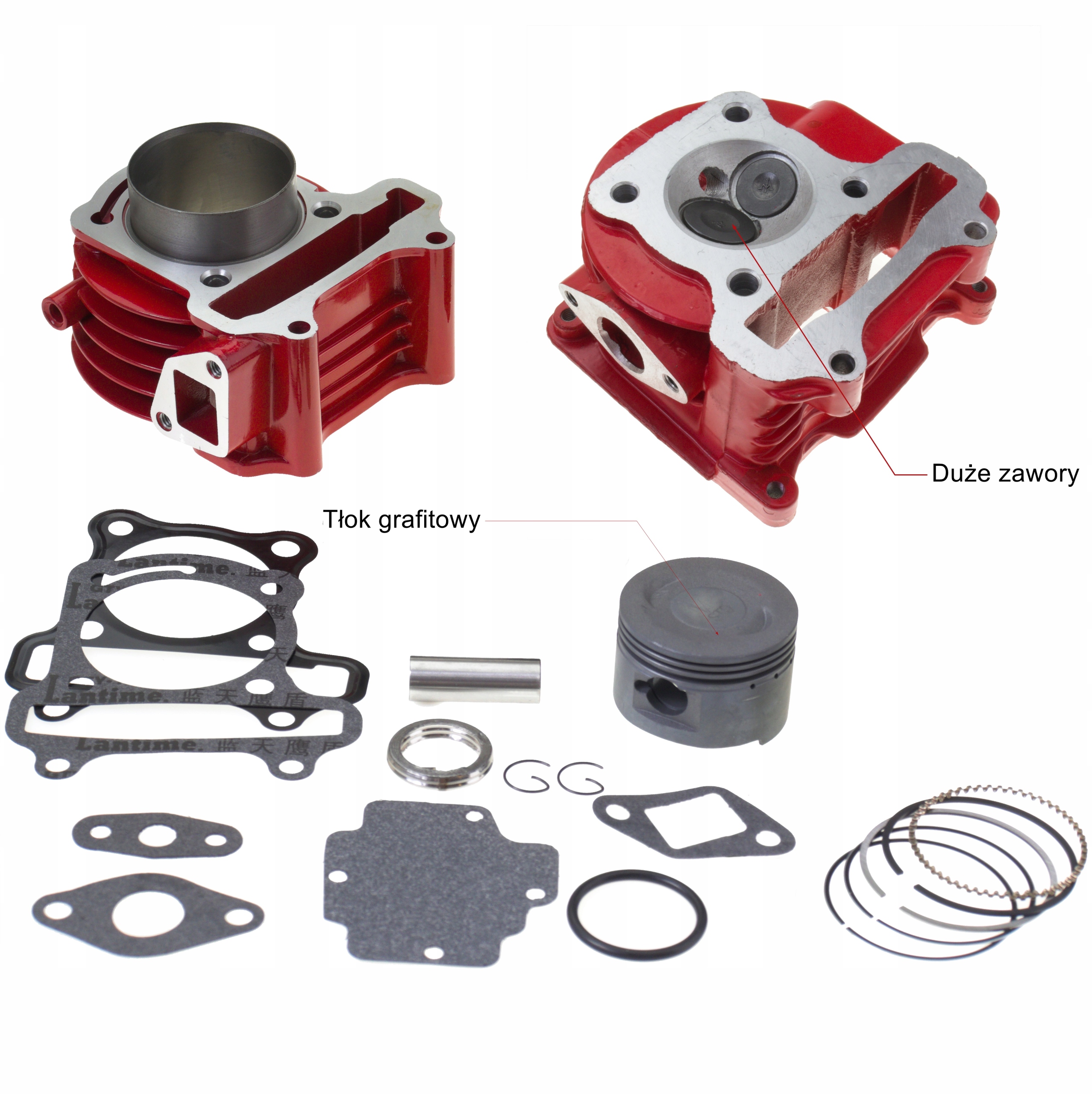 CYLINDER 100 GŁOWICA SKUTER 4T GY6 DUŻE ZAWORY Producent AC
