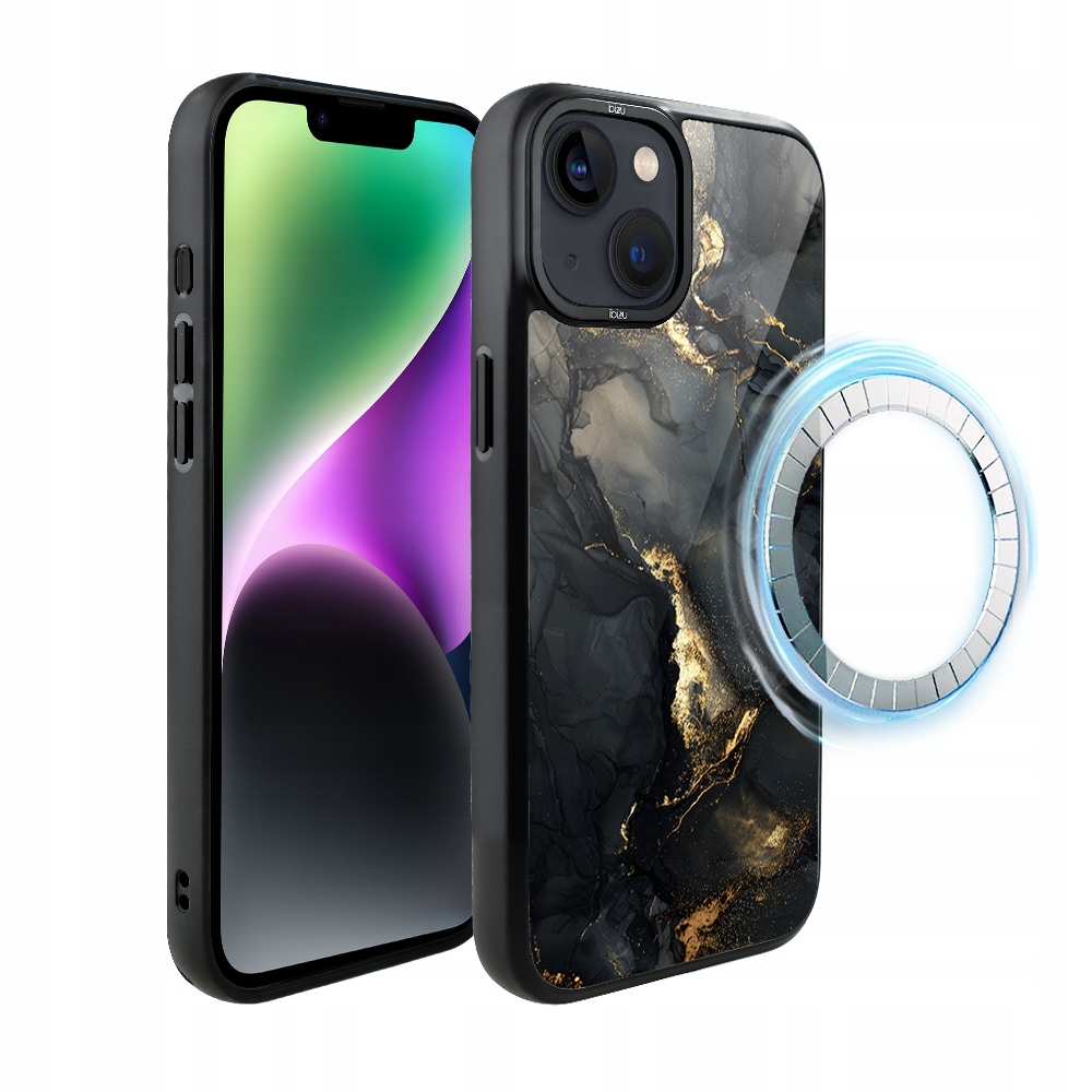 Matný Pouzdro Ibizu DropGuard s MagSafe pro iPhone 14 Plus, černý diamant