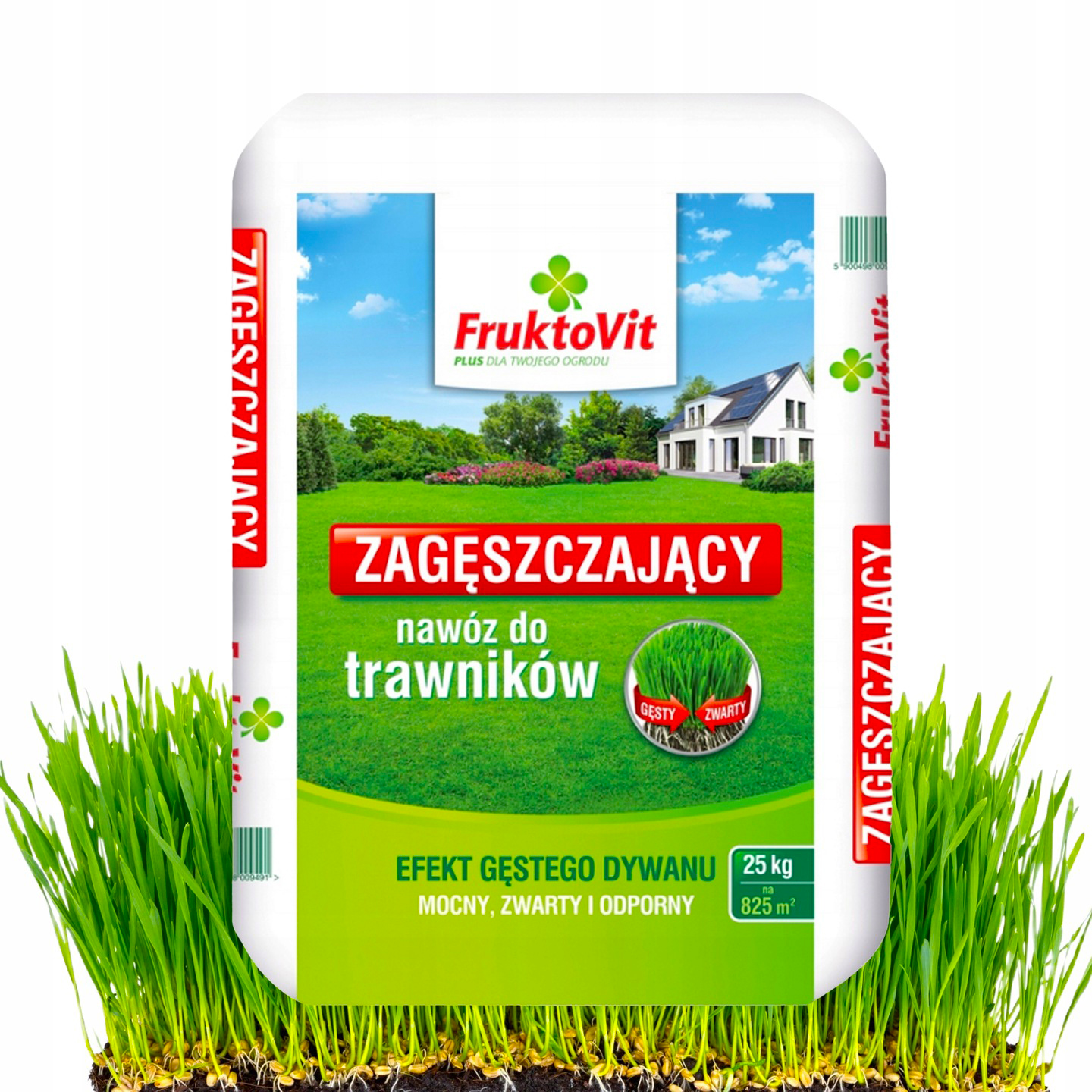 Nawóz Sezonowy Do Trawy Zagęszczający Trawnik Szybki Efekt Dywanowy 25 Kg