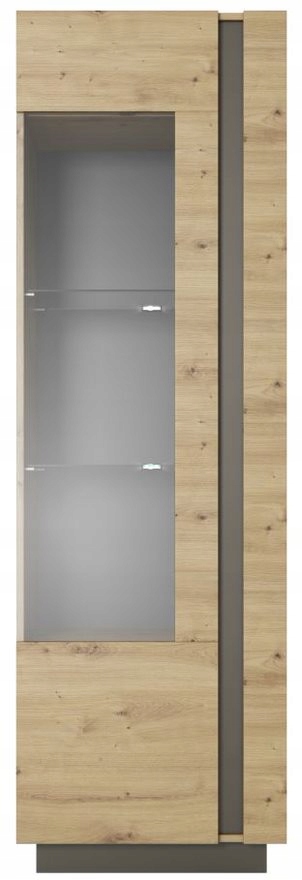 Witryna stojąca szkło salon RALPH 194 Wysokość mebla 193.5 cm