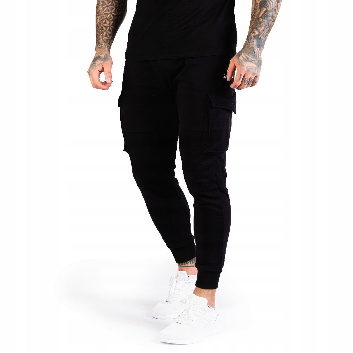 Joggery Spodnie Dresowe Męskie Slim Trn Dresy Sport GymBeam L Black