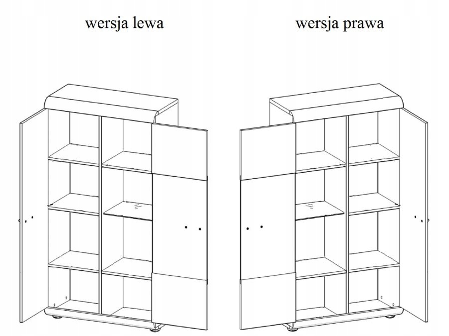 Elegancka Niska Witryna Do Salonu LINK Dąb Sonoma Kolekcja Meble do salonu Link
