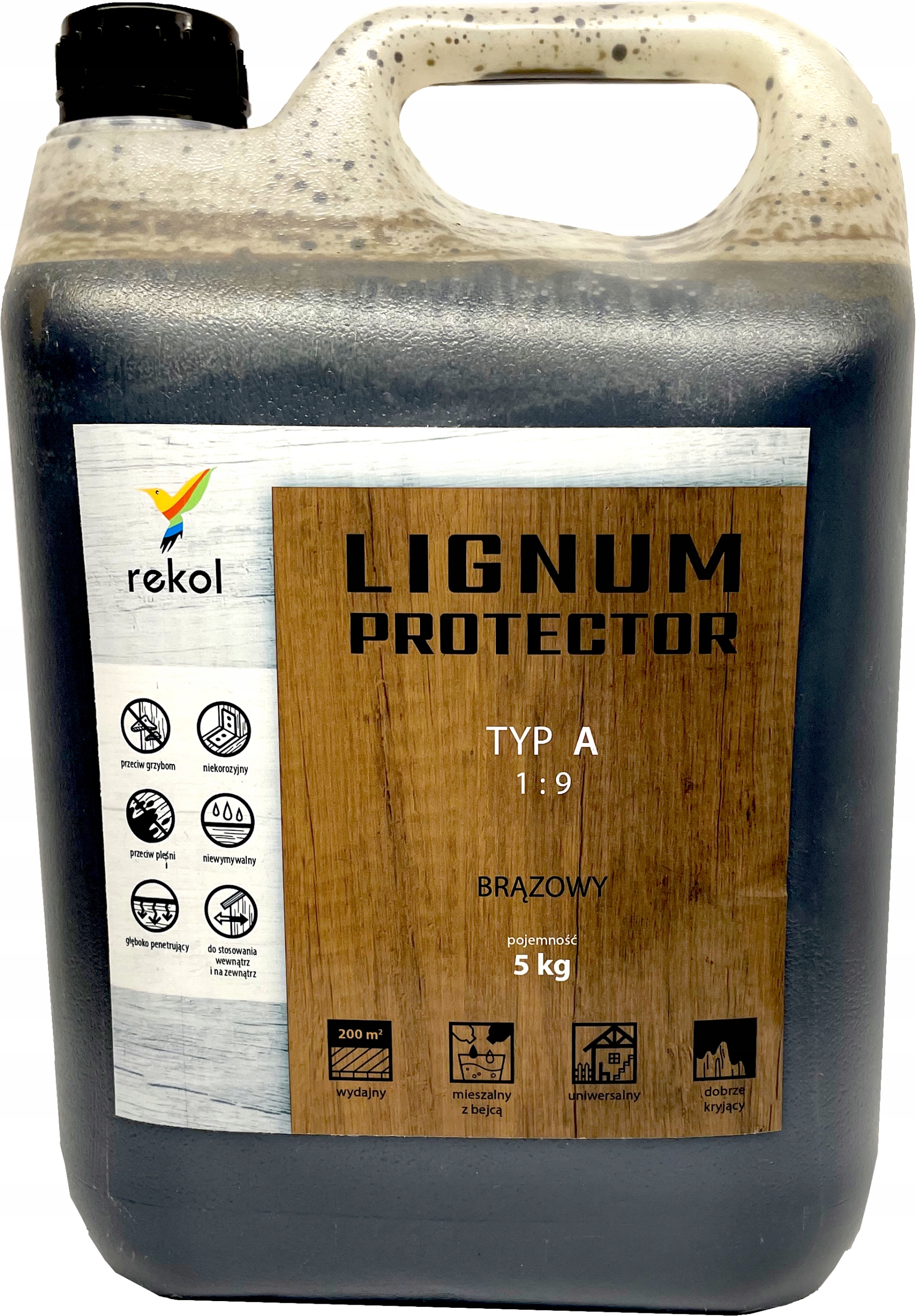 Impregnat do drewna Lignum Protector A2 1:9 NAJMOCNIEJSZY NA RYNKU brązowy