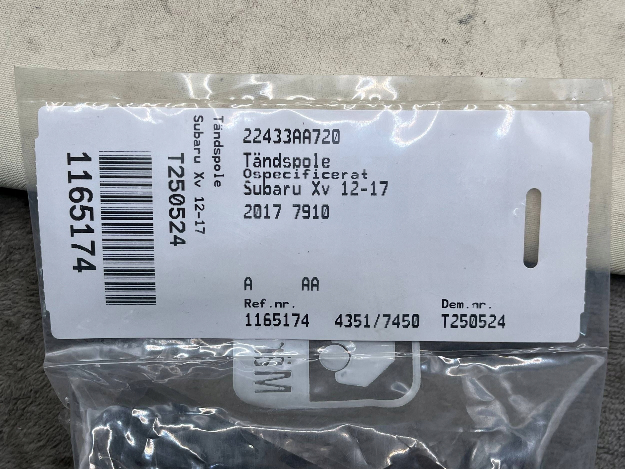 SUBARU 2018 coil ignition 22433AA720 HANSHIN !J