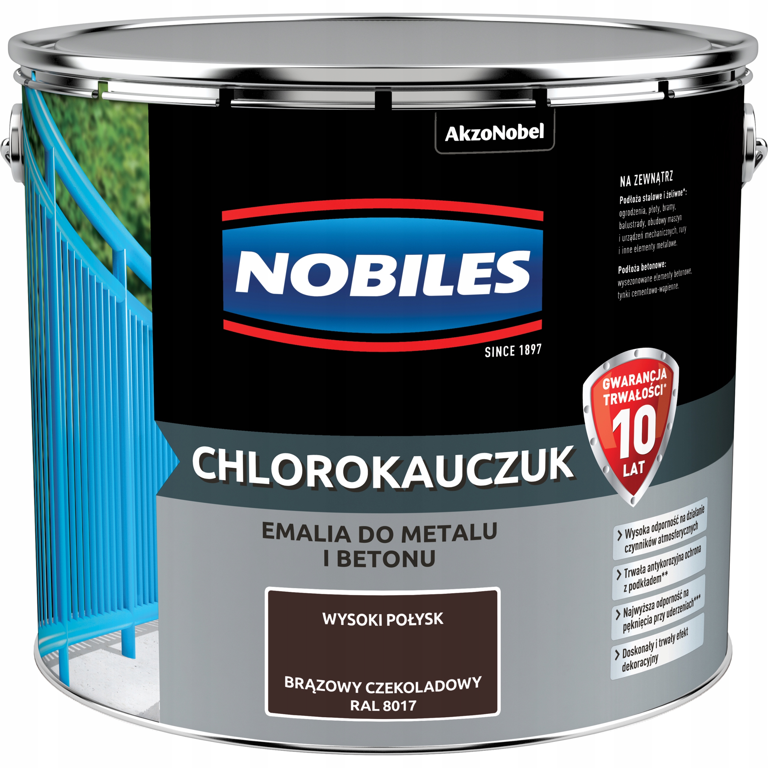 Nobiles Chlorokaučuk Smalt 10 L Hnedý Čokoládový Ral 8017