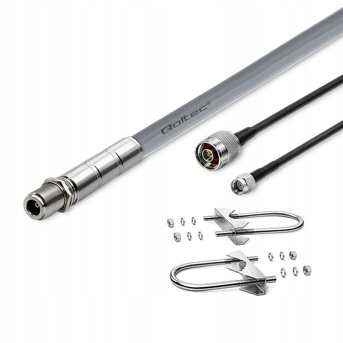 Qoltec Antena LoRa 868 MHz dookólna 5.8 dBi kabel 3 m (n żeńskie/SMA)