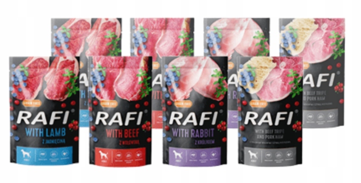 Levně Dolina Noteci Rafi MIX Chutí Krmivo Mokré 40X500 G