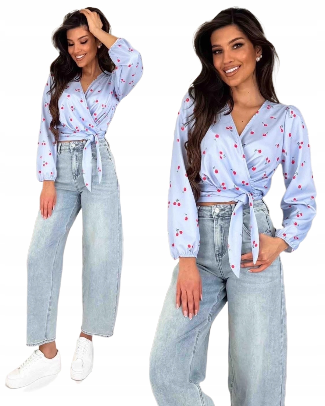 Elegantní Dámské Elastické Džíny Typu Balloon, Široké, Modré Xs