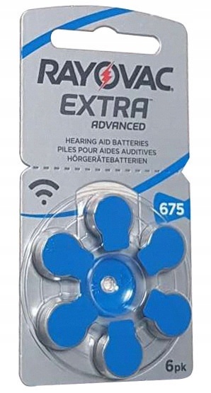 Baterie do aparatów słuchowych Rayovac Typ 675