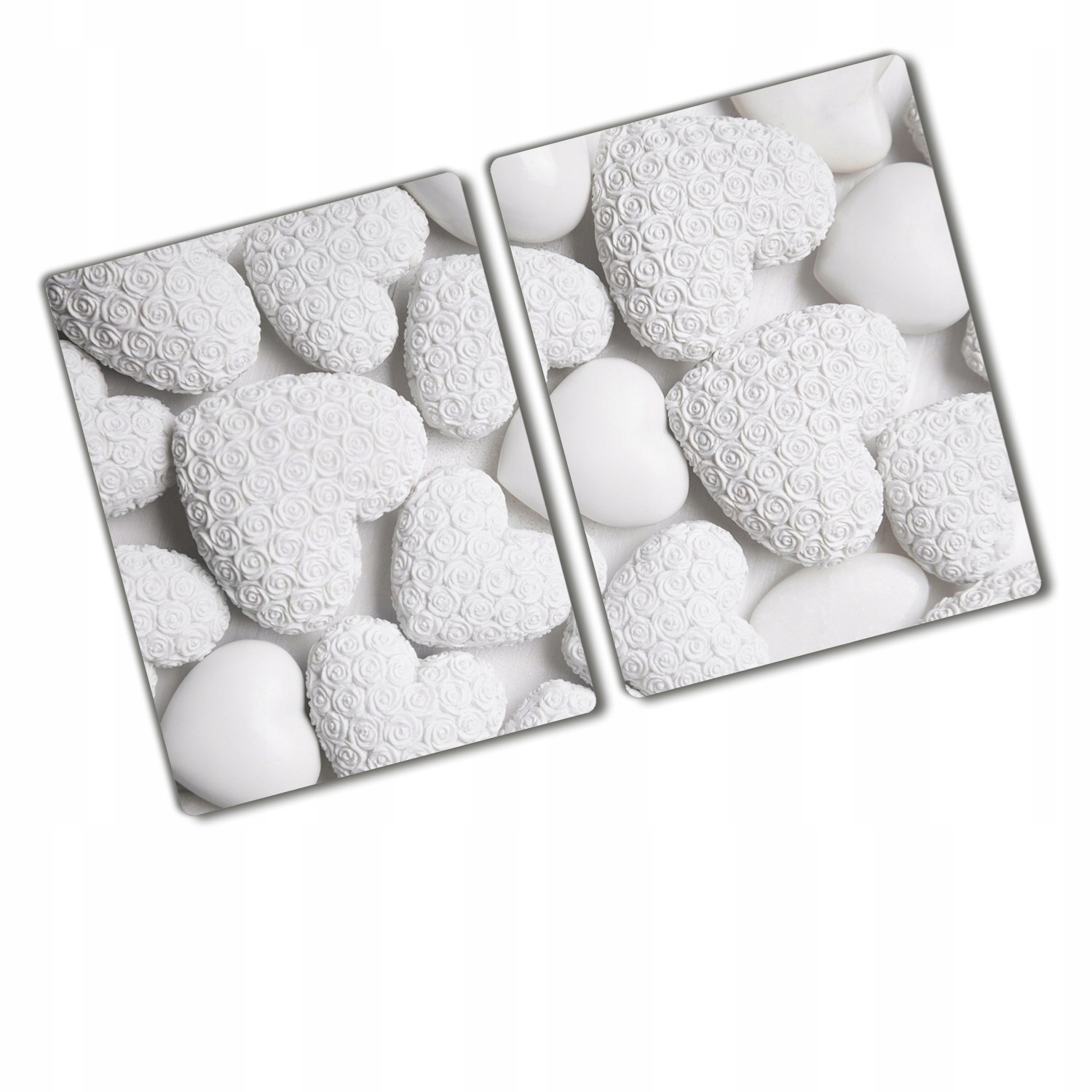 

Deska kuchenna duża szklana Białe tło serca Inne