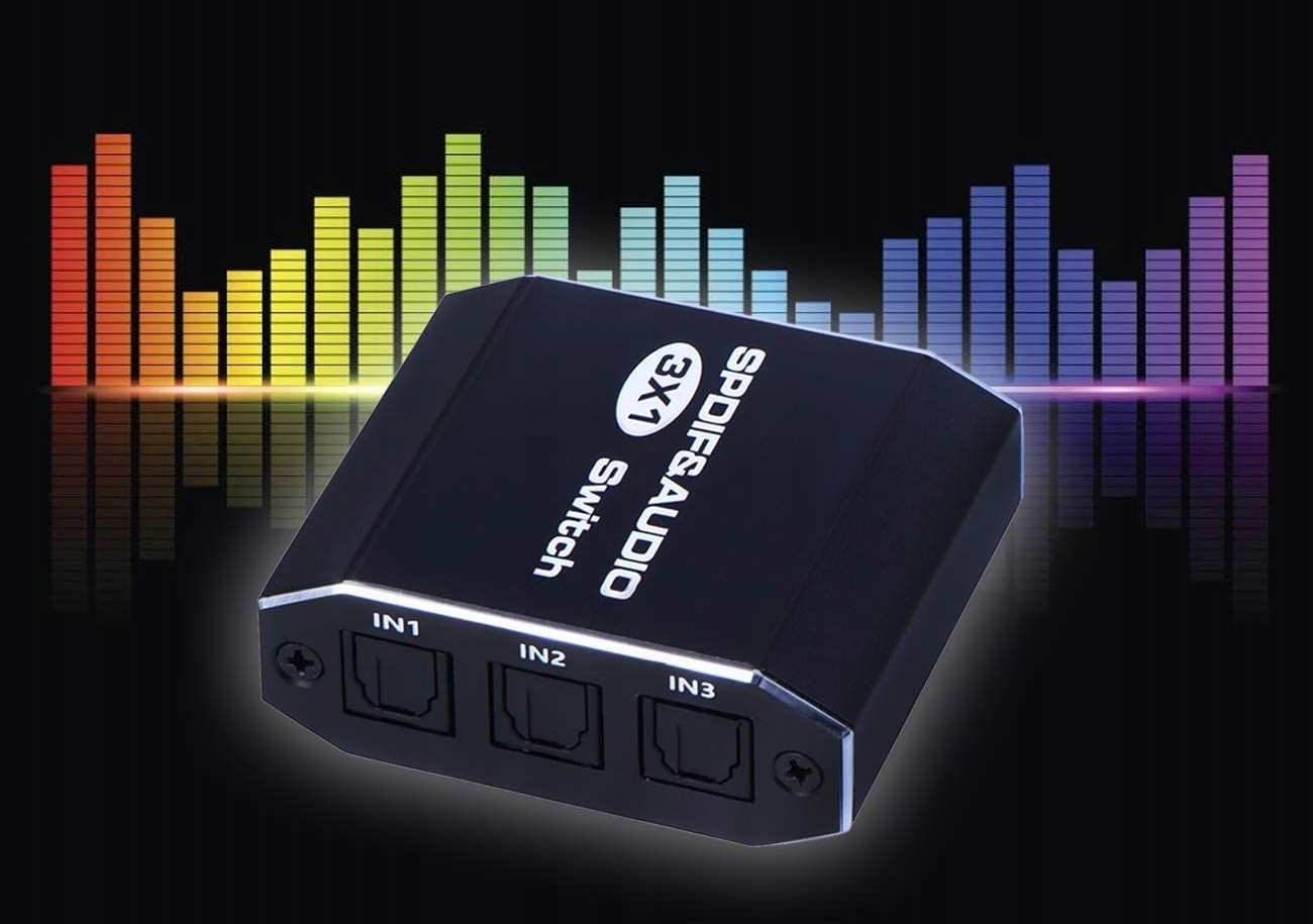 AUDIO SWITCH 3x1 SPDIF TOSLINK PRZEŁĄCZNIK ROZDZIELACZ OPTYCZNY CYFROWY Marka PAWONIK