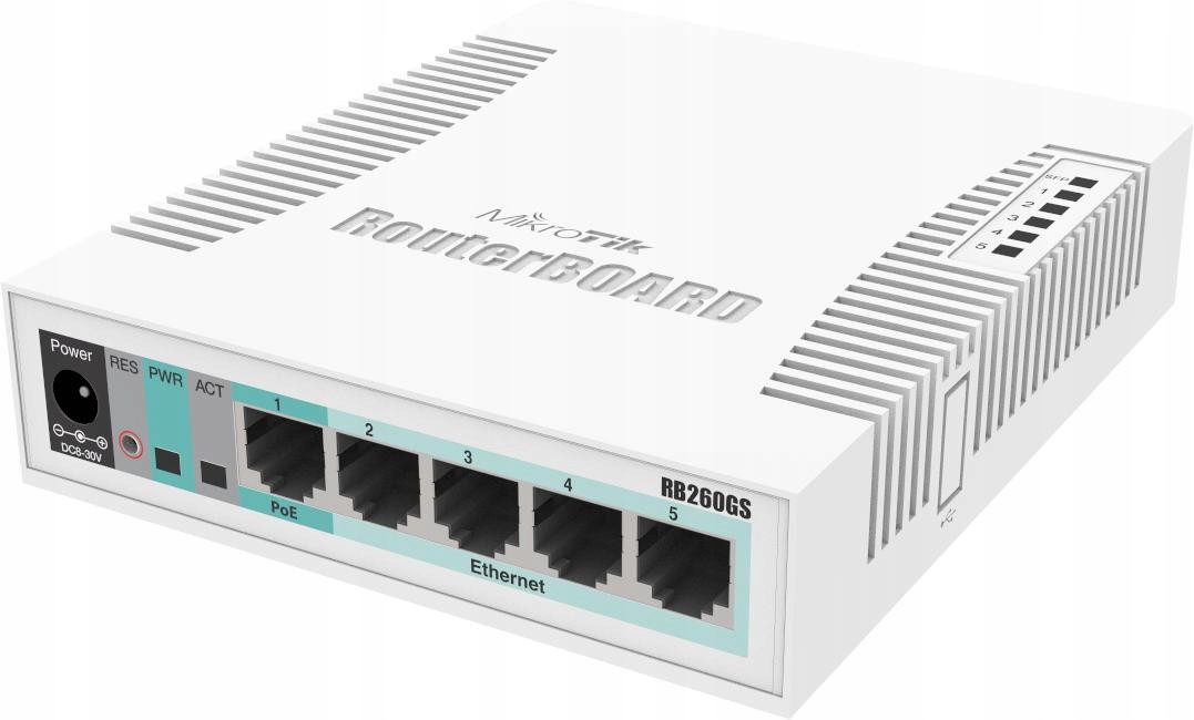 Mikrotik CSS106-5G-1S RB260GS Přepínač Gigabit 5XGE 1XSFP