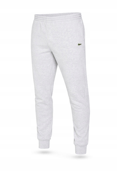 Spodnie dresowe męskie Lacoste XH9624 Slim Fit szare L logo
