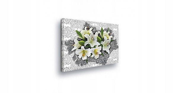 Obraz 100x75 Lilie ornament elegance klid čistota harmonie květin