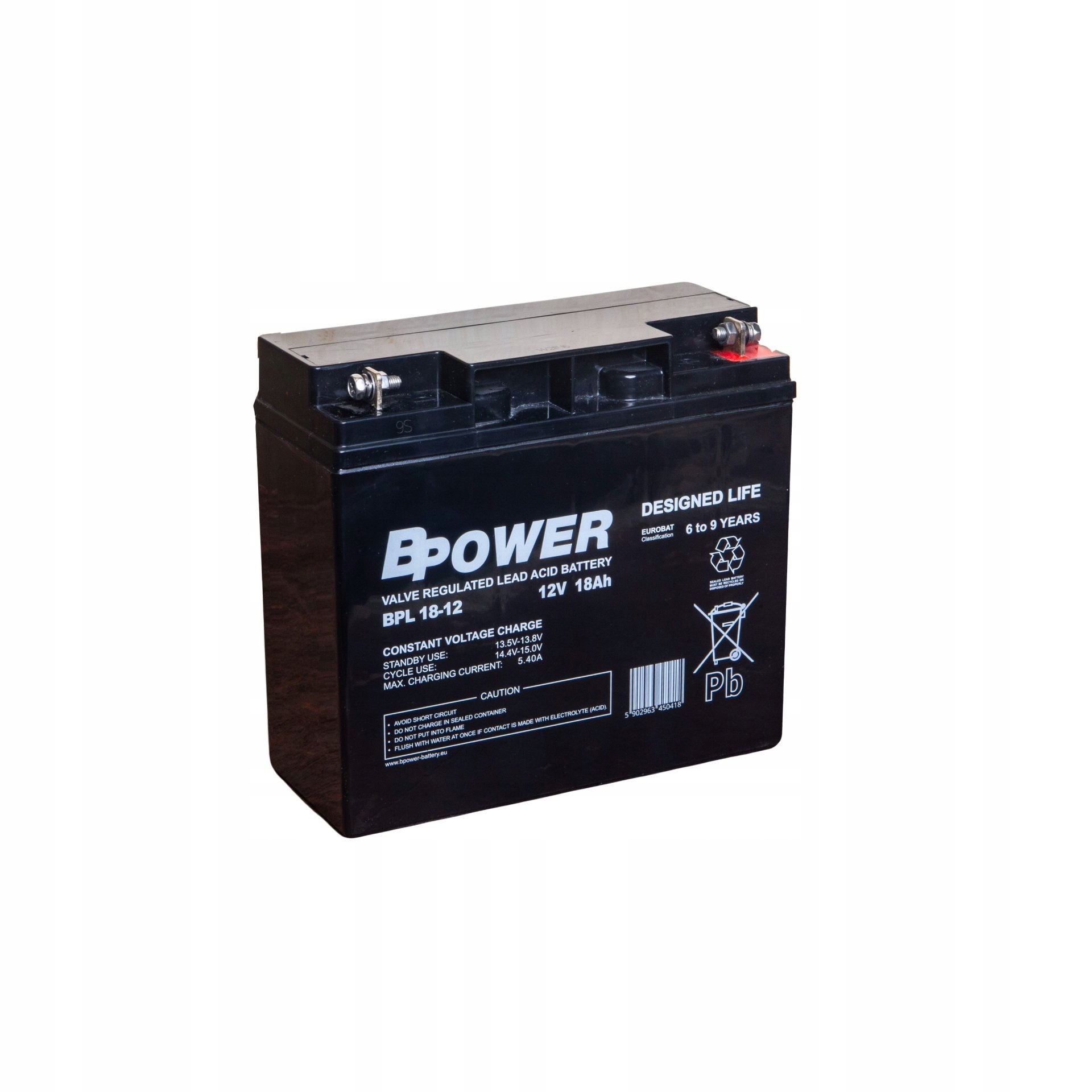 Bpower BPL18-12 18Ah Agm 12V akumulator do alarmu Ups zabawek na 10-12lat
