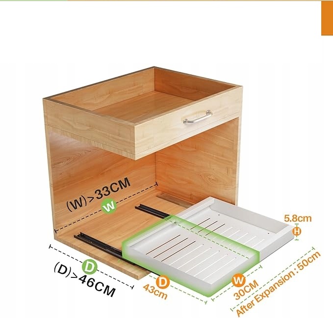 Výsuvný rozšíriteľný organizér do zásuvky biely 30-50x43x5,8 cm 2 kusy