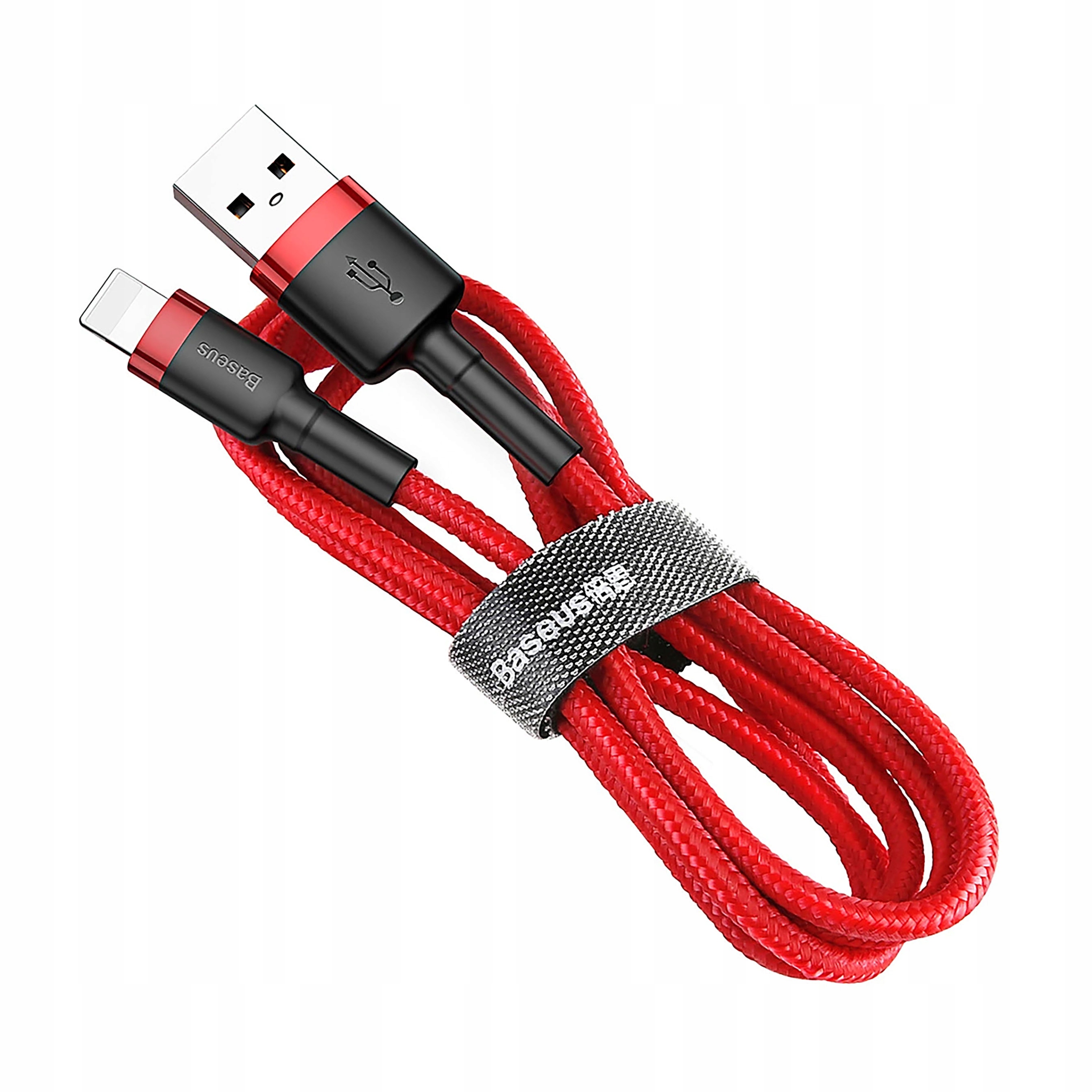 Kabel Baseus Cafule Usb-a Lightning 2.4A Qc 3.0 1 m czerwony