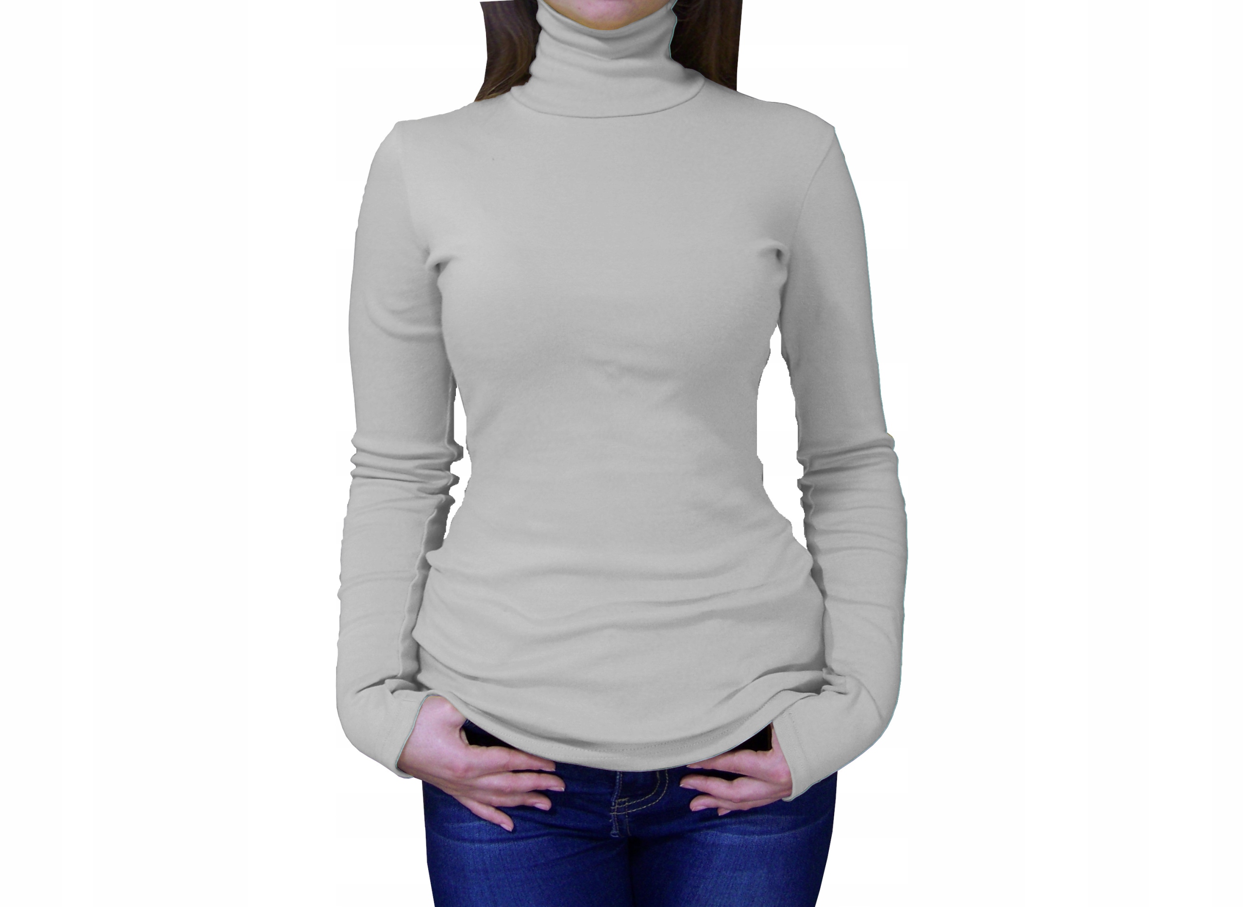 

Bluzka z golfem. Bawełna elastyczna