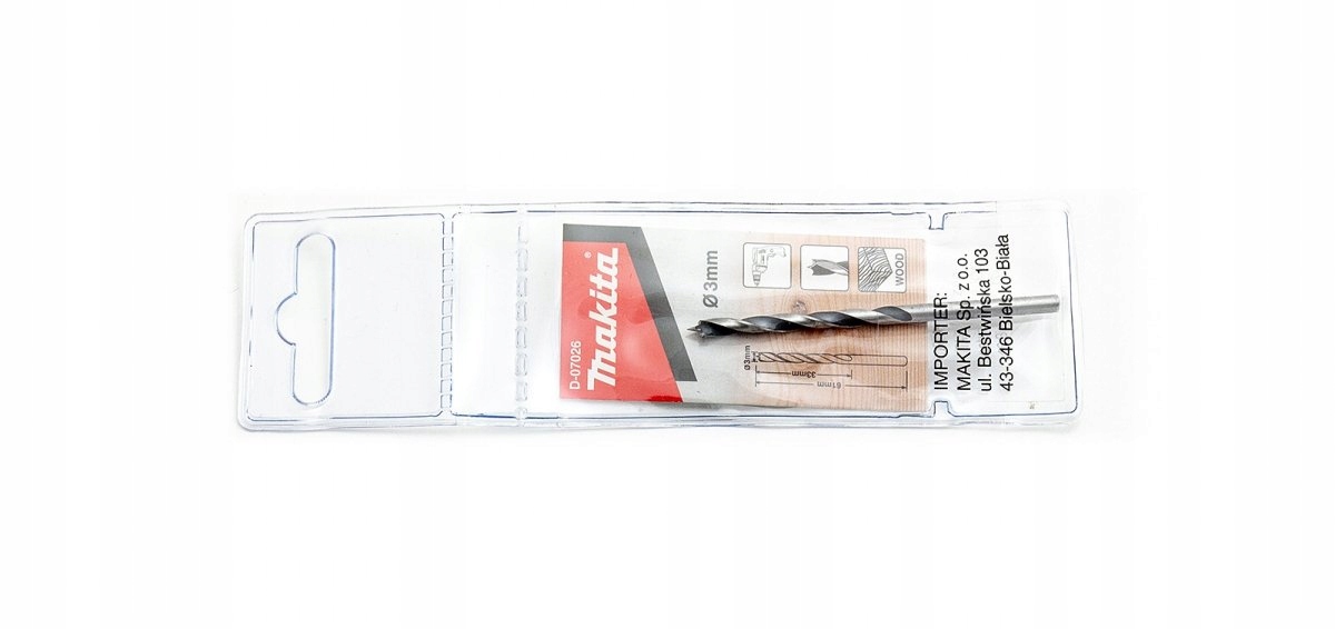 

Wiertło do drewna Economy 3x60mm D-07026