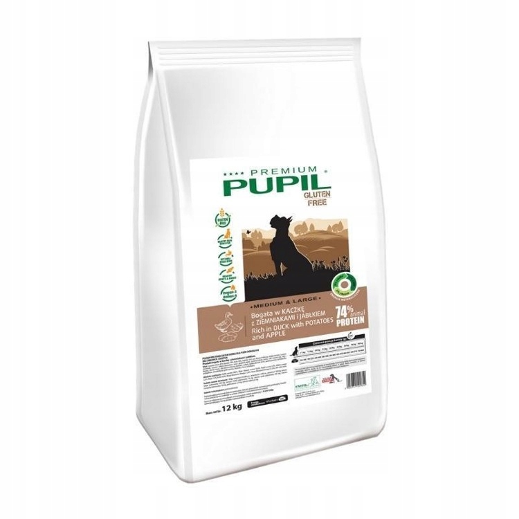 Pupil Premium Gluten Free M&L bogata w kaczka z ryżem i aronią 12 kg