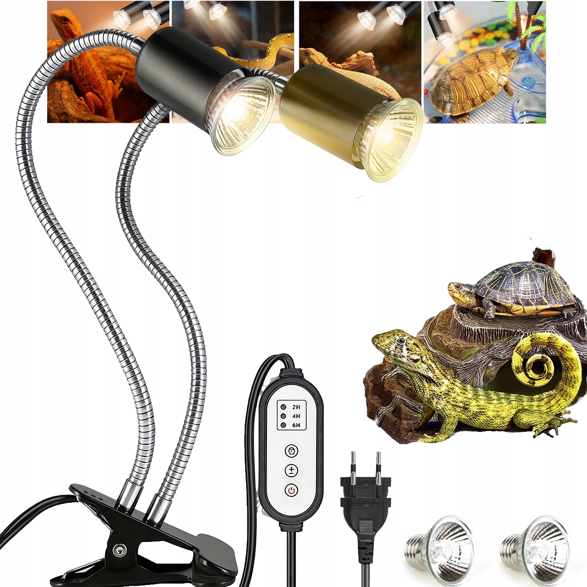 Levně Topná Lampa Želva Topná Lampa Pro Plazy 25W 50W