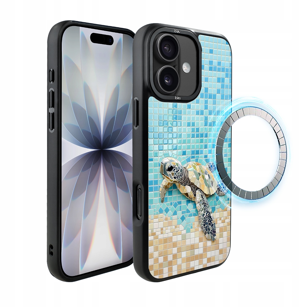 Etui do iPhone 17 Ibizu DropGuard Matt z MagSafe, Żółw Caretta