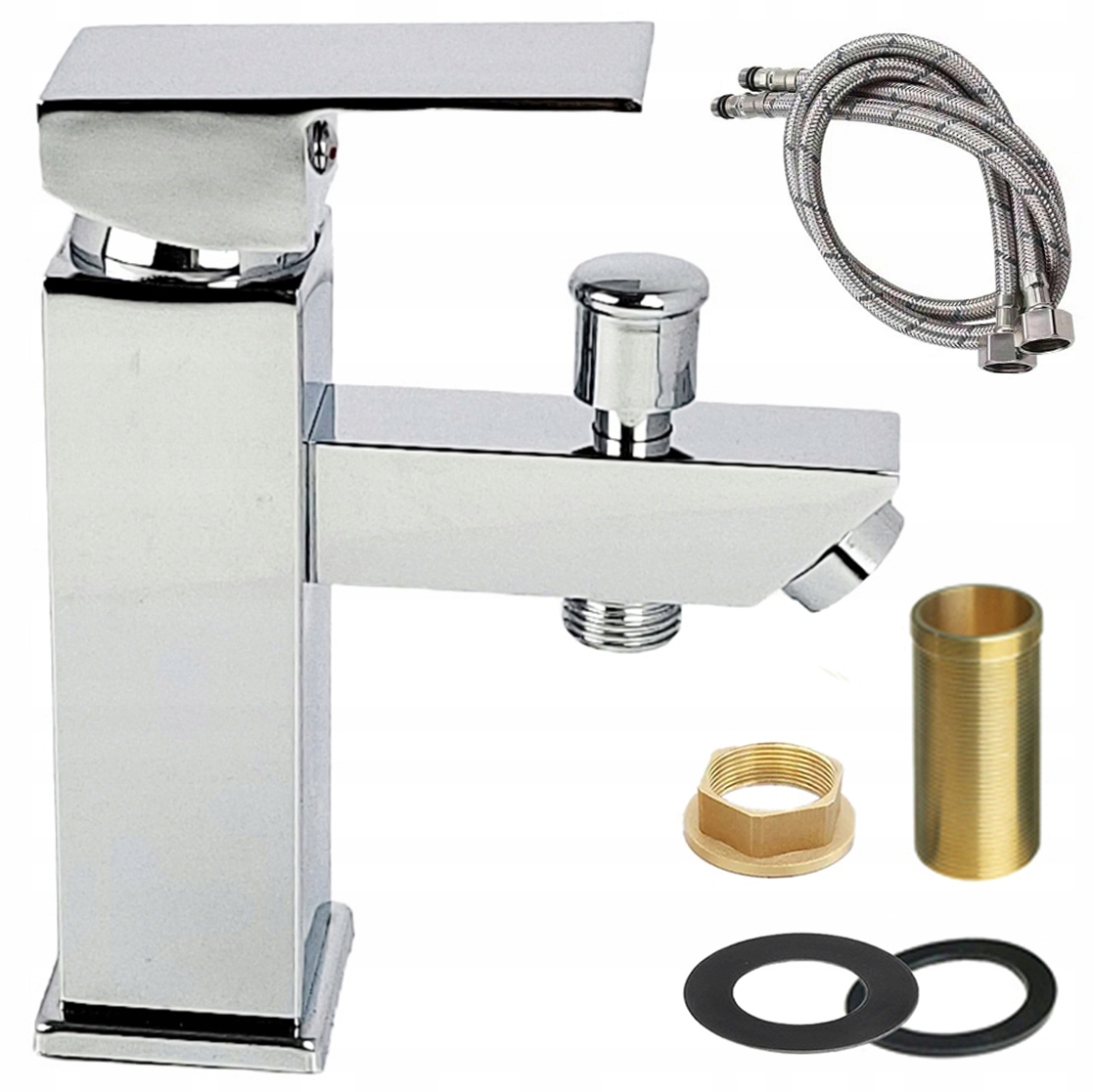 Umyvadlová Stojánková Baterie Chrom S Přepínačem, jednootvorová, Vanová