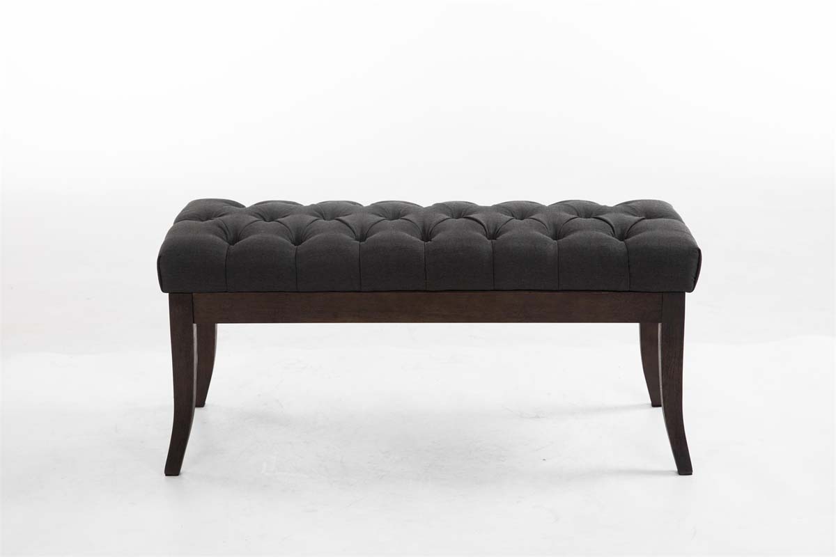 Lavička Ramses z tmavě šedé tkaniny 100 cm