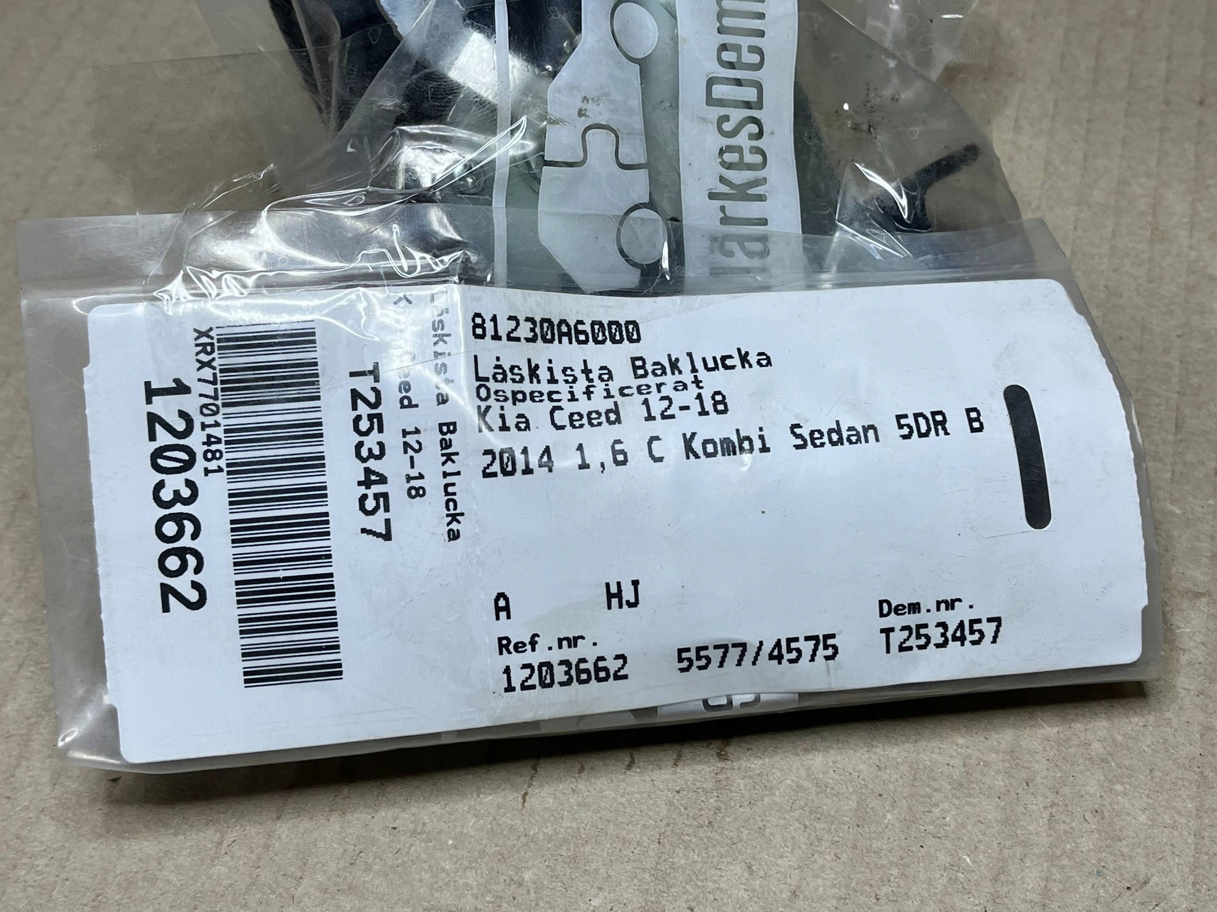lock bonnet boot KIA Ceed 81230A600