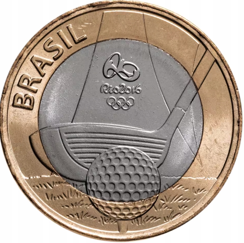 BRAZYLIA 1 REAL 4 MONETY ZESTAW 2014 UNC RIO DE JANEIRO 2016