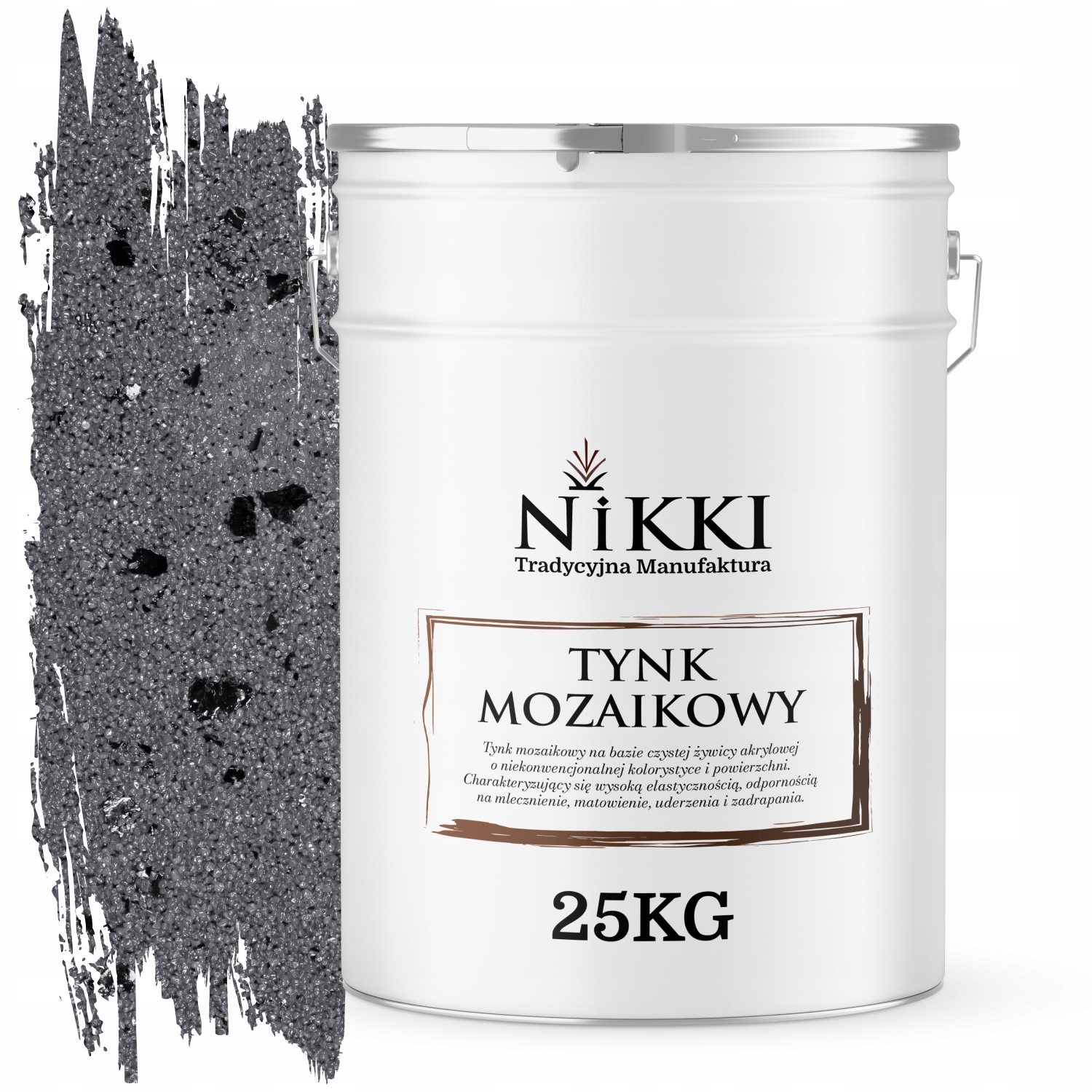 Mozaiková Omietka Živicová 25 Kg Vnútorná Šedá Tmavá S Čiernou Sľudou M06