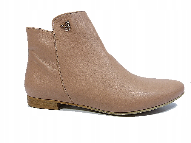 kotníkové kotníkové boty , ploché kožené, tělové, klasické dámské boty, Karino 40