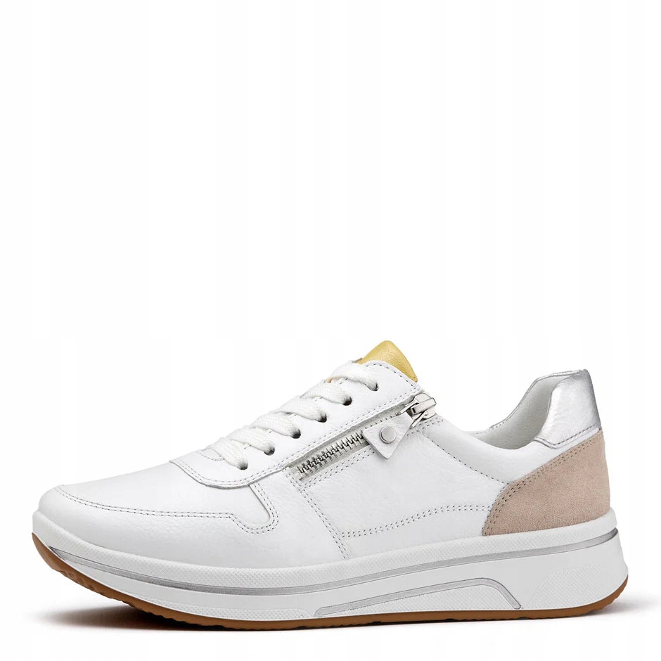 Ara Sapporo 3.0 Sportovní Bílé Dámské Kožené Boty Se Zipem 36,5 6DA