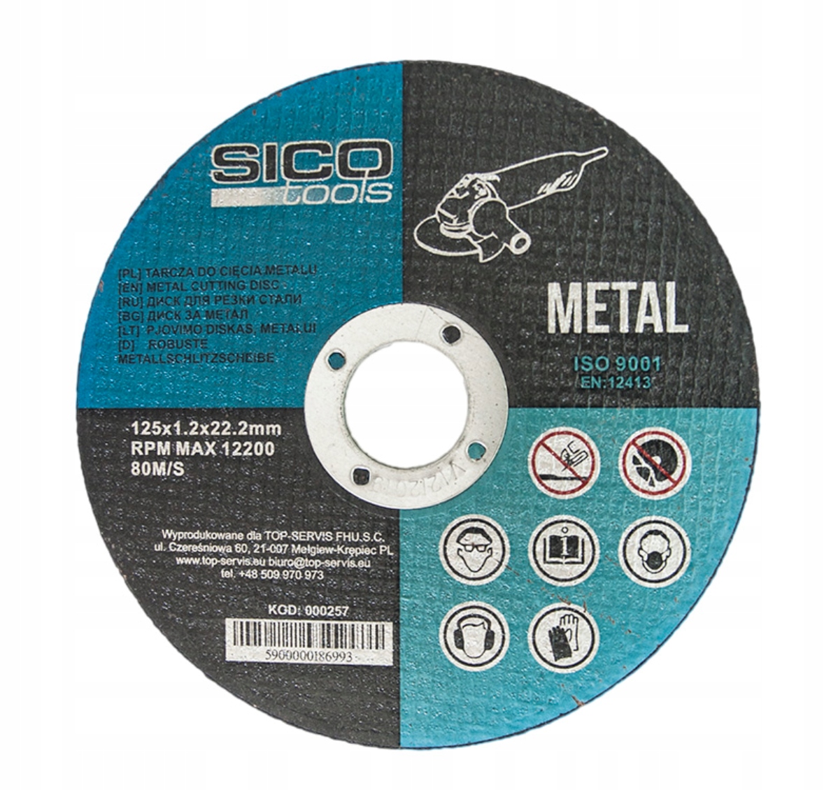 

Tarcza Do Cięcia Metalu 125*1.2*22.2MM Sico Tools