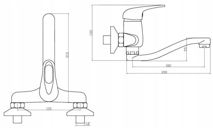BATERIA ZLEWOZMYWAKOWA RUCHOMA WYLEWKA FIDŻI Marka Diamond